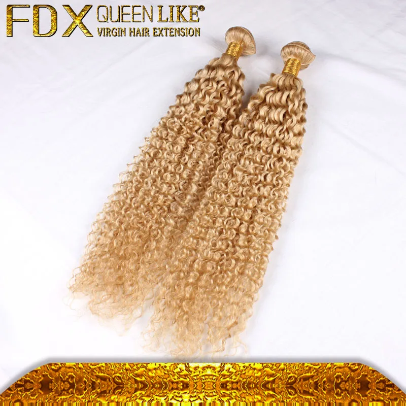 
Tangle free & shed free No chemical process nice touch blonde 613# color kinky curly hair 
