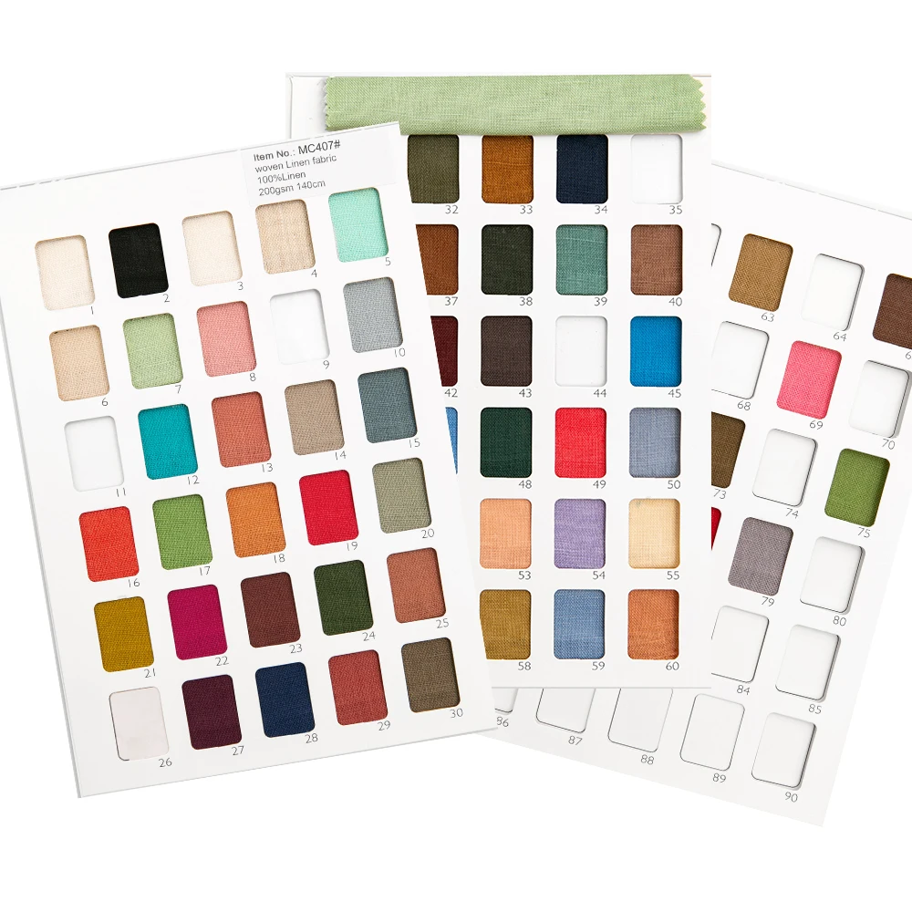 wholesale softened 100 fine linen fabric with colors