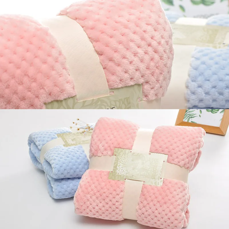 100% polyester minky dot baby blanket super soft minky fleece blanket