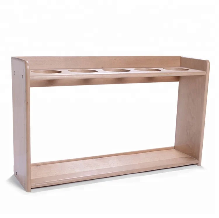 Educational wooden kids language learning toys dressing frame with stand and wash board mat stand