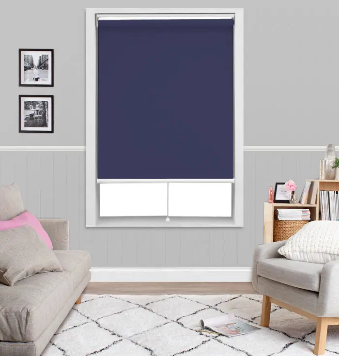 Cordless Roller Blind Light Filtering Fabric Spring Roller Curtain