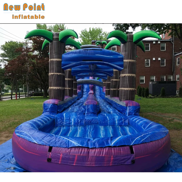 
Purple Cheap Prices Adult Size Inflatable Water Slide For Outdoor 