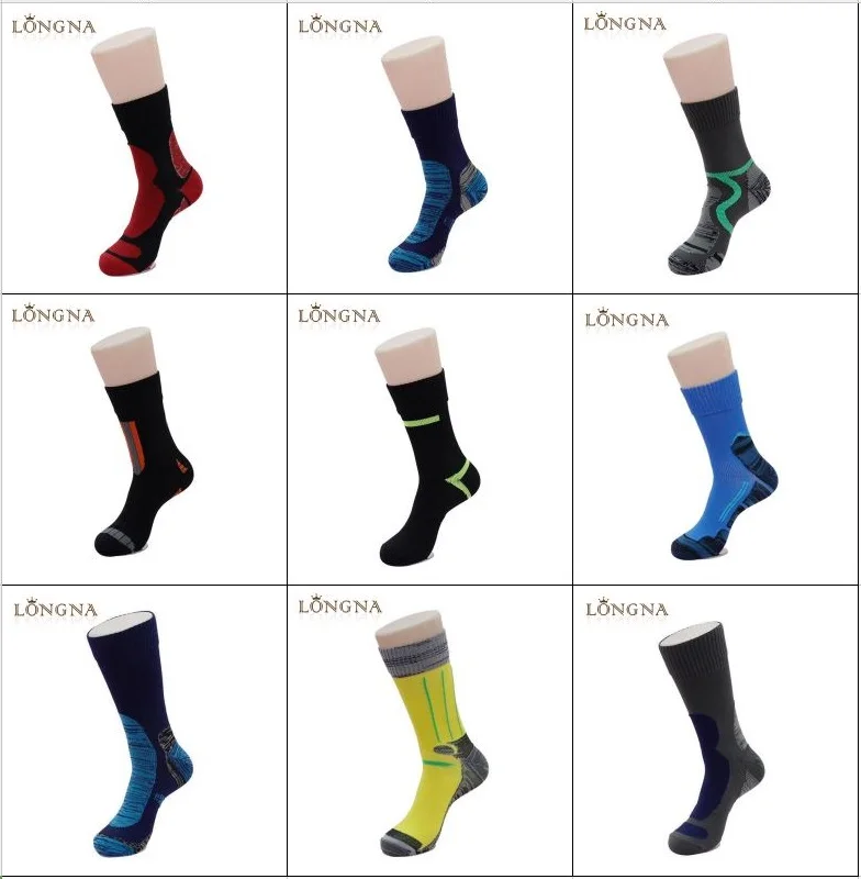 Custom crew socks breathable outdoor hiking athletic waterproof socks