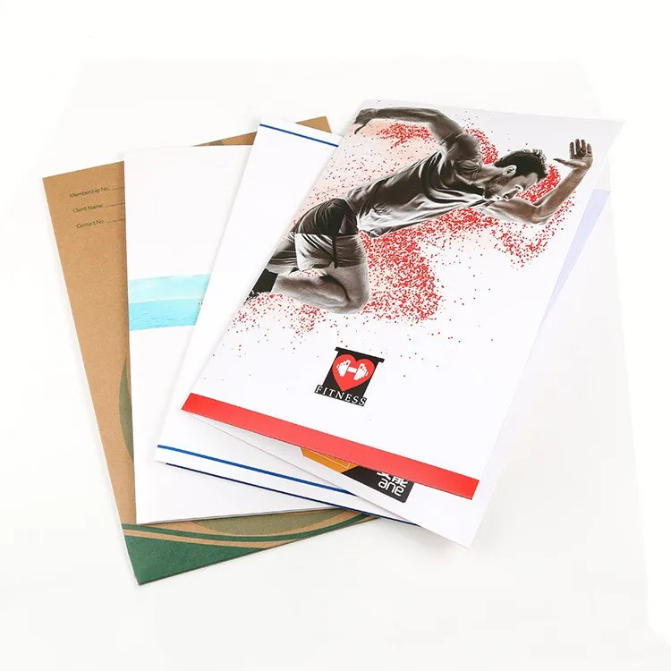 Kraft Paper Presentation Folder Gift Paper File OEM Logo Printed Promotional A4 Size White Promotional Gift & Office Usage
