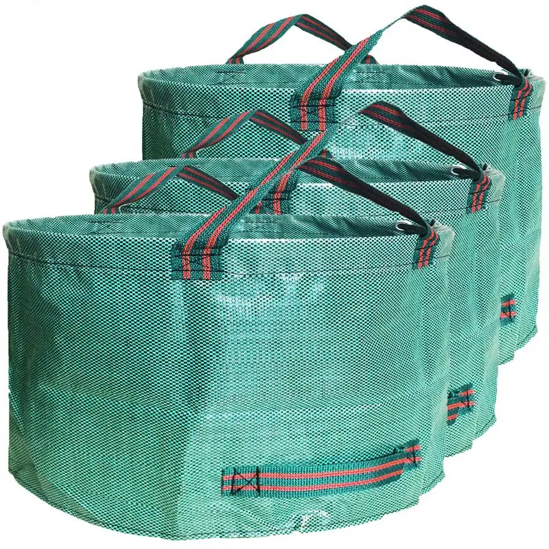 Hot Sale Reuseable Heavy Duty Garden Refuse Bag Pop Up/Pe 600d Polyester Gardening Leaf Waste Bag With Packaging Bag