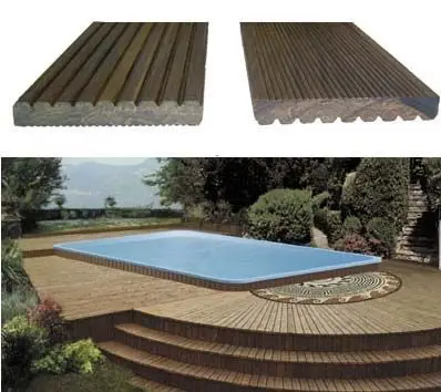 Outdoor Swimming Pool Carbonized Click Bamboo Deck Flooring Exterior Strand Woven Bamboo Floor