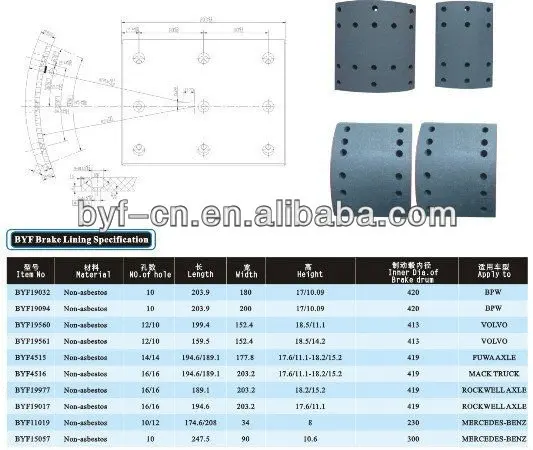 brake lining N52