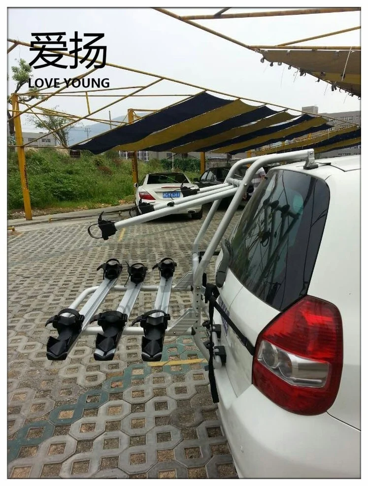 Quality Aluminum Hitch Mount Bike Carrier Load 3 Bikes Car Rear Bicycle Rack for car