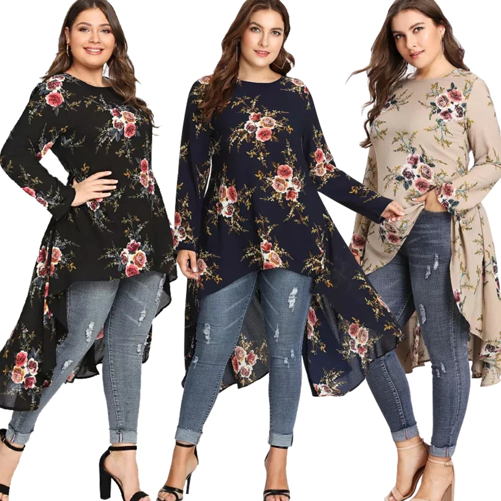 2024# In Stock Muslim Dress Modern Islamic Clothing Fashion Tops Dubai Tukery Women New Tunic Plus Size