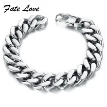 PUNK Biker 316L STAINLESS Steel Mens Bracelet Bike Bicycle Chain Bracelet 14mm thicker width Jewellery