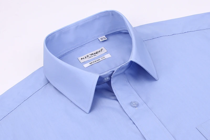 OEM мужские высокого качества хлопковые голубые рубашки с длинным рукавом