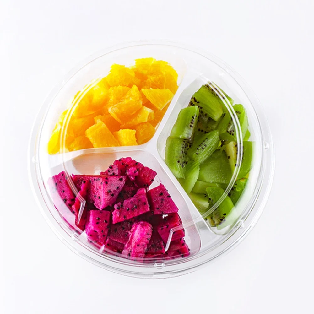 Disposable food grade fresh fruit plastic packaging box food packaging container for supermarket