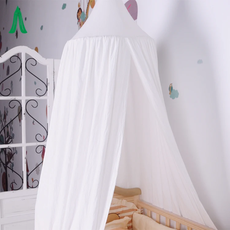 Kids Playing Room Reading Corner Tent Decoration Wrinkled Cotton Bed Canopy