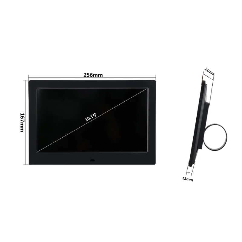 10.1 Inch Lcd Display Download Free Music Picture Video Player Digital Photo Frame With Metal Case
