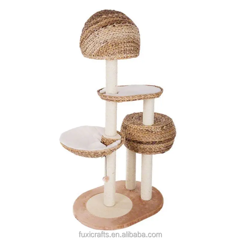 Paradise Banana Leaf Cat Tree Condo Sisal Tower Kitten Climbing Scratching Post