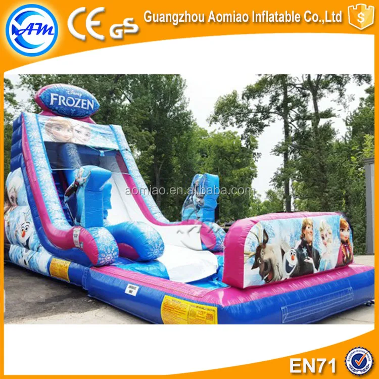 Huge Inflatable stair kids sliding toys frozen snow water slide with detachable pool