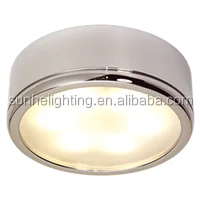 
New Marine Grade 3W 12V Chrome Brass Interior Stainless Steel Down Light Warm White for Boat Yacht Lamp 
