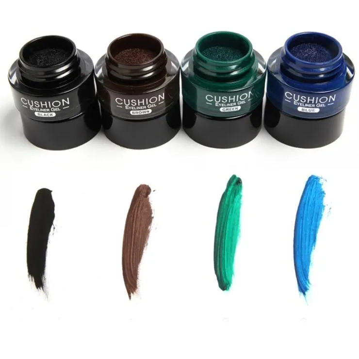 Music Flower 2 In 1 Waterproof Eye Cosmetics Set Liquid Eye Liner Pencil Eyeliner Gel Makeup With Brush