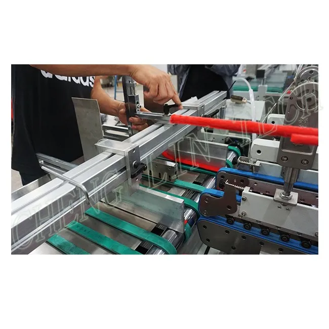 
Automatic folding gluing machine for PVC PET PP plastic boxes 