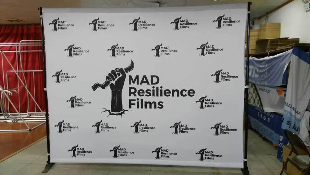 Advertisement digital printing flex step and repeat banner standee display