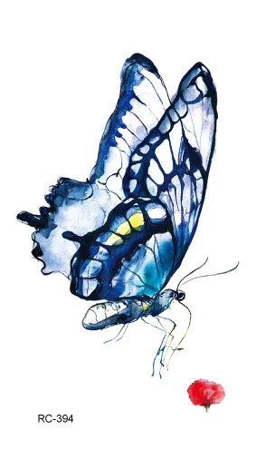OEM High Quality Ink Waterproof Colourful Butterflies Cute Temporary Tattoo Sticker 3d Tattoos