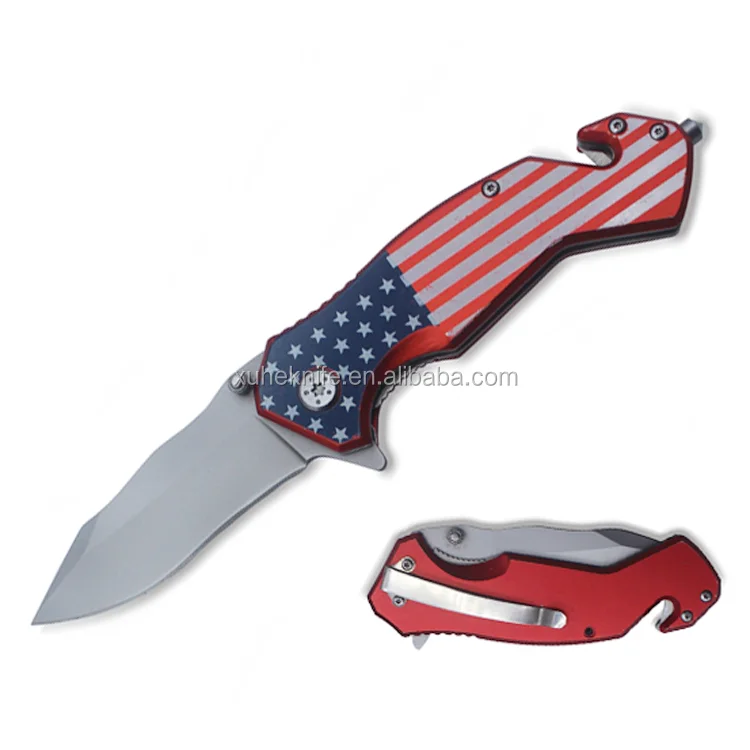 
 Открытый нож Горячий карманный нож дикая тактика выживания охотничий складной нож с американским флагом  