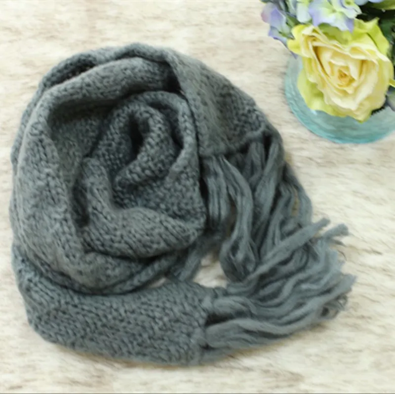 Fashion Women mohair Winter Wear Warm Thick Knitted Scarf
