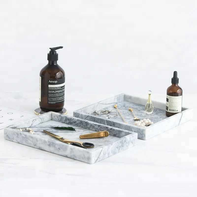 
Factory Direct Stone Sushi Dishes Serving Tray with Handle Marble Handle Dinner Cheese Plate 