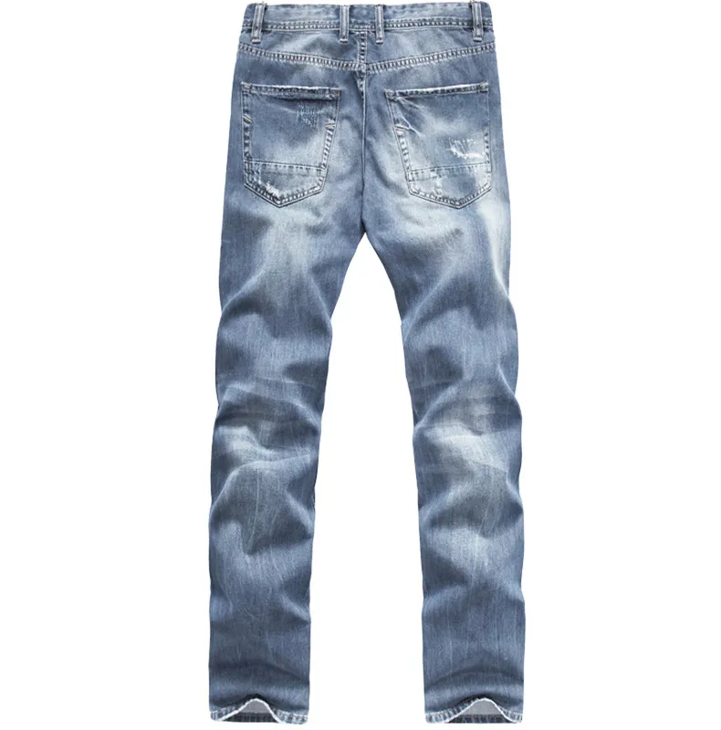
Men denim stretch jean with ripped slim fit pant design man blue jean 