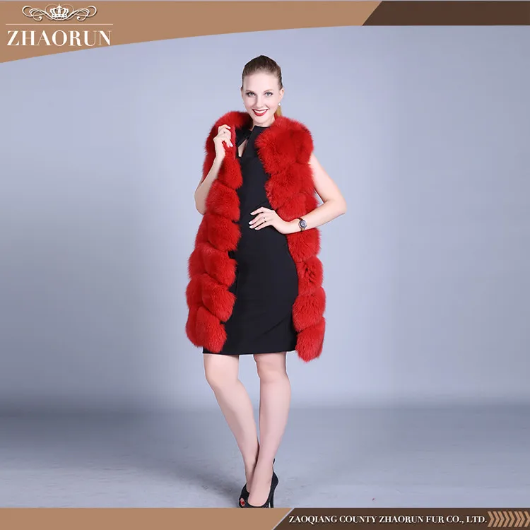 Wholesale From China 1 Kg Red Fox Fur Vest Plus Size Furs Coats
