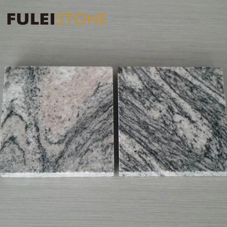 Polished Sand Wave Granite Juparana slab and cut to size high quality
