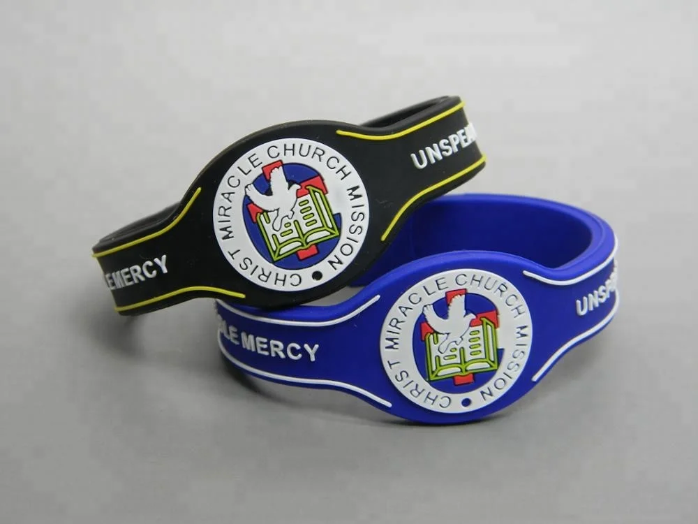 Custom Balance 3000 holograms negative ions silicone Power energy bracelet balance bands