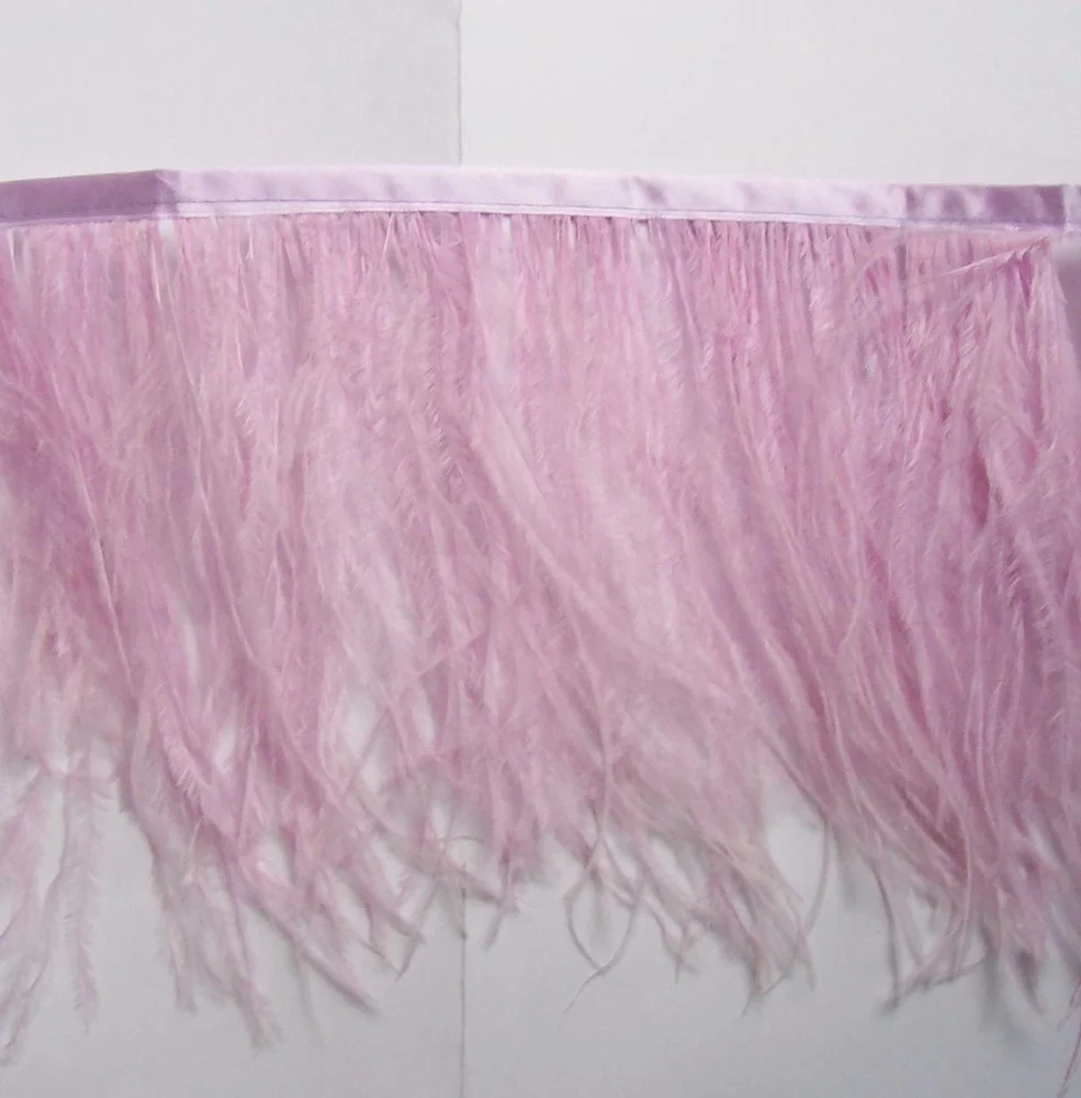 10-12 см двухслойная Высококачественная отделка бахромой страусиного пера