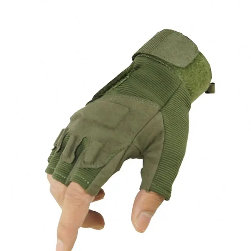 RTS bicycle riding half-finger gloves with microfiber reflective strips thickened anti-fall wear-resistant shock-absorbing glove