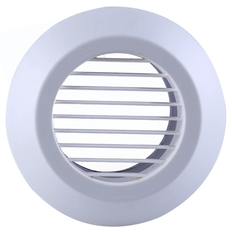 Adjustable Plastic Round Louvre Air Supply Diffuser White Air Vent Grille Cover For Air Conditioning Ventilation System