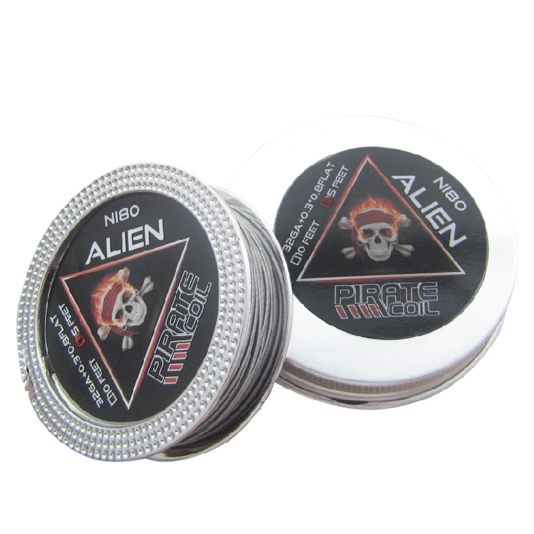 China manufacturer wholesale nichrom vape wire  32G+0.3*0.8FLAT alien coil vape