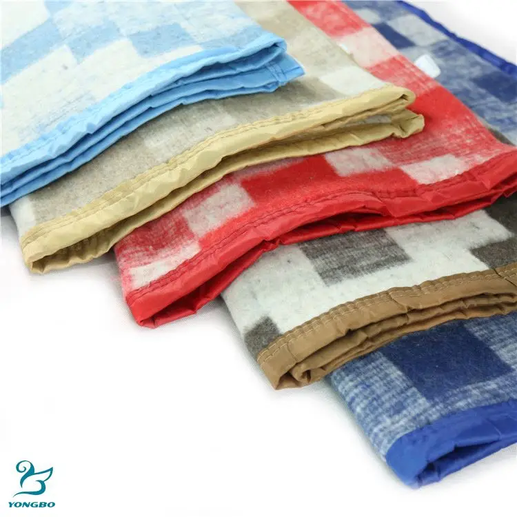 Wholesale cheap soft thick wool blanket recycled material blankets