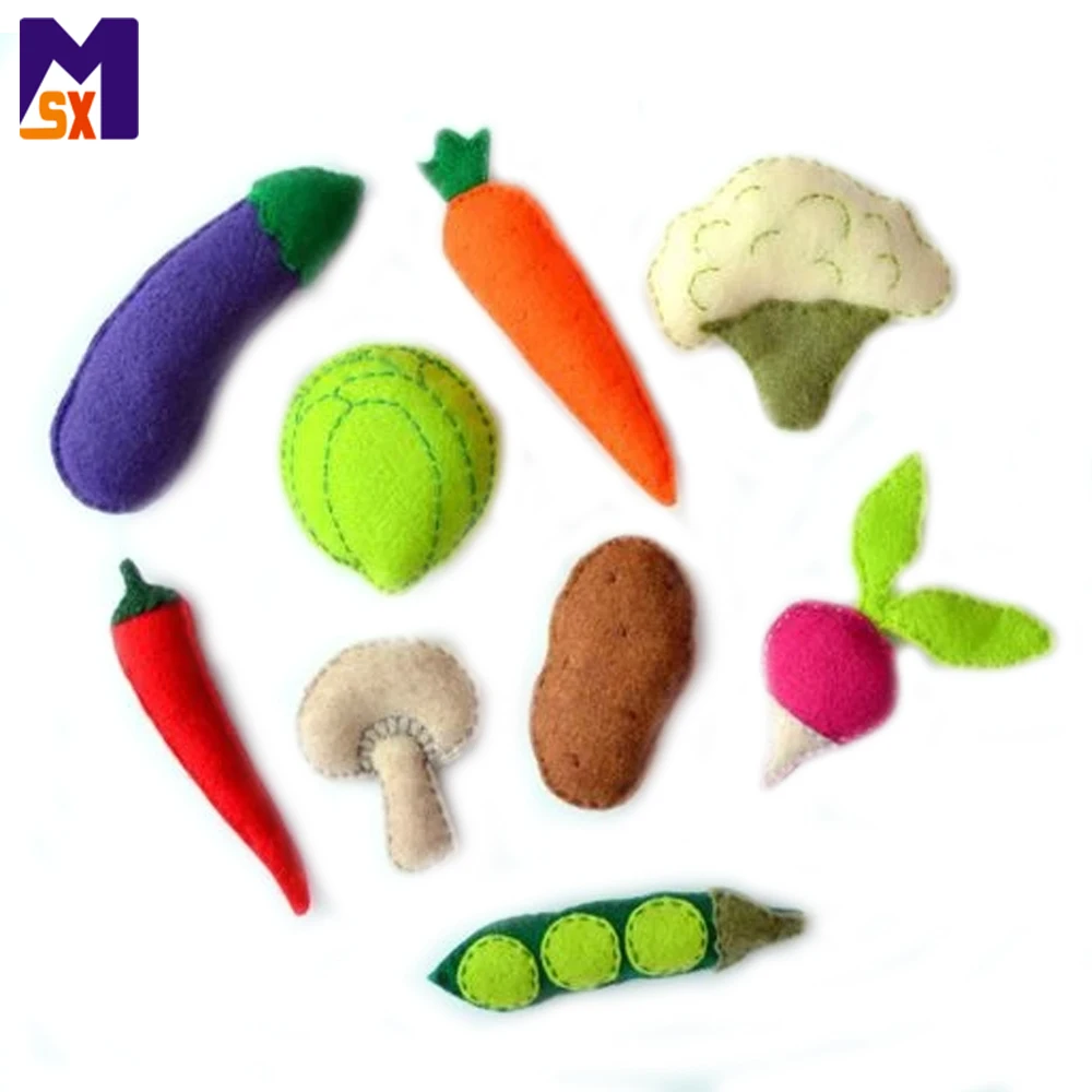 Custom felt stuffed toys fruit and vegetable toy