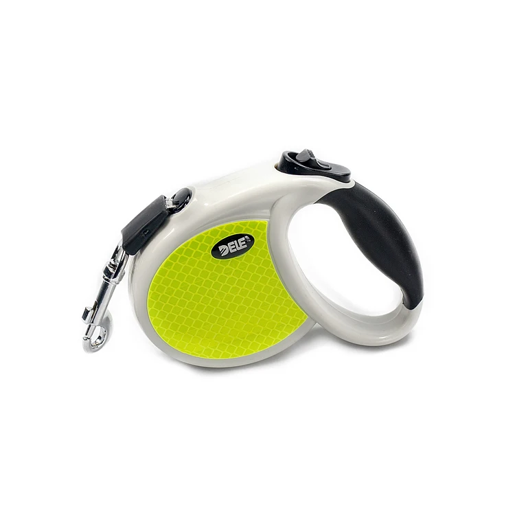 Dog Supplies Pet Puppy Yellow Automatic Shiny Retractable Dog Leash 2.5m