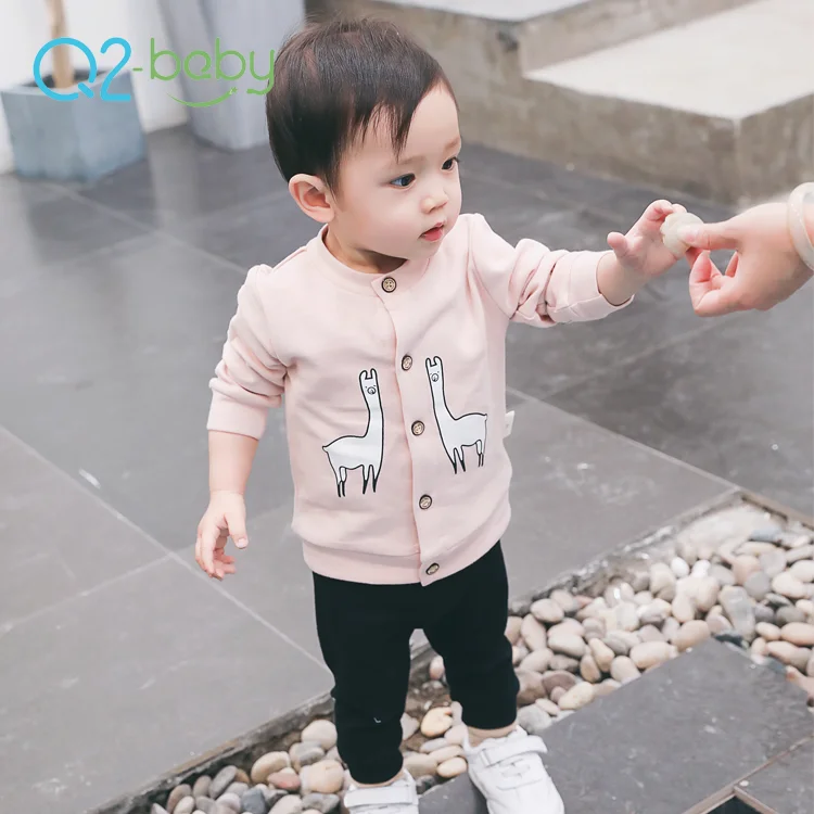 
Q2-baby New Style Unisex Soft Cotton Infant Autumn Cloths Cartoon Baby Wearing Coat 