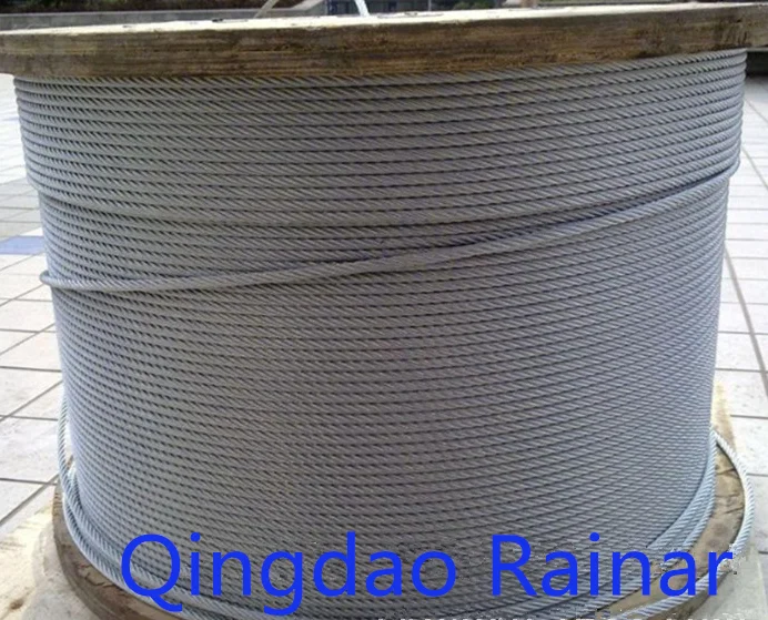 1570mpa -1770mpa 9.5-15mm 6X36+FC/IWRC/IWS Ungalvanized Steel Wire Rope