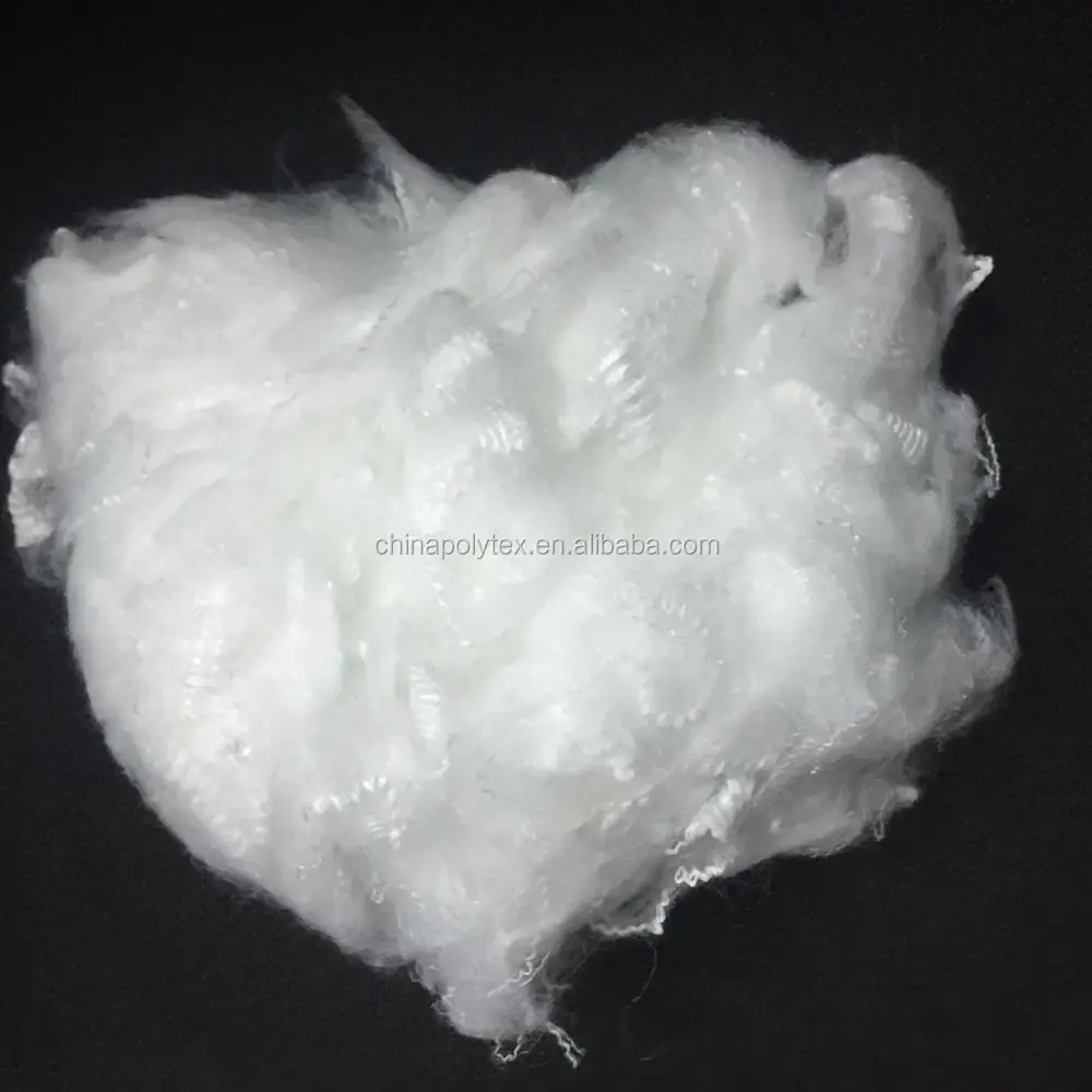 silicone down like hollow polyester staple fiber 0.8D/1.2DX 25/32MM super white