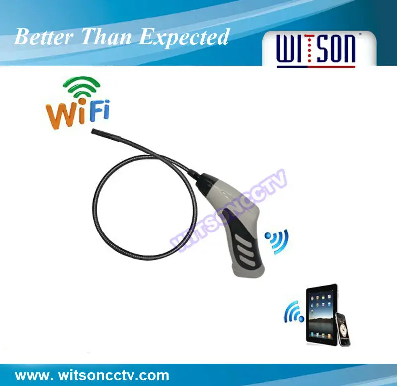 Witson эндоскопа инспекции видео бороскоп беспроводной, 8mm головка камеры со встроенным- в 4 привело