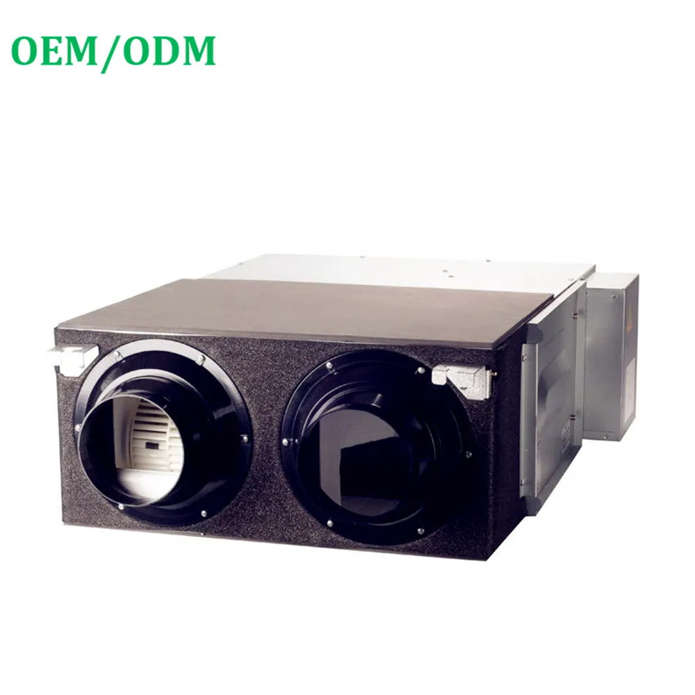 Ceiling type air recuperator air exchanger heat recovery ventilation system