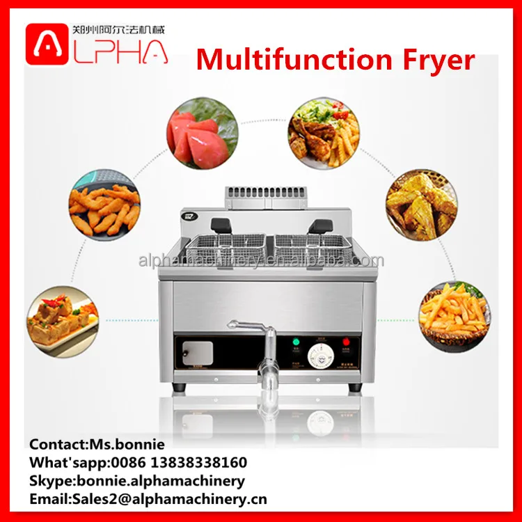 Commercial automatic Japanese gas deep fryer fried chicken machine