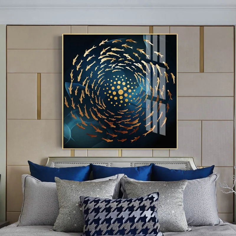 Excellent square UV glass flower horse painting with aluminium frame