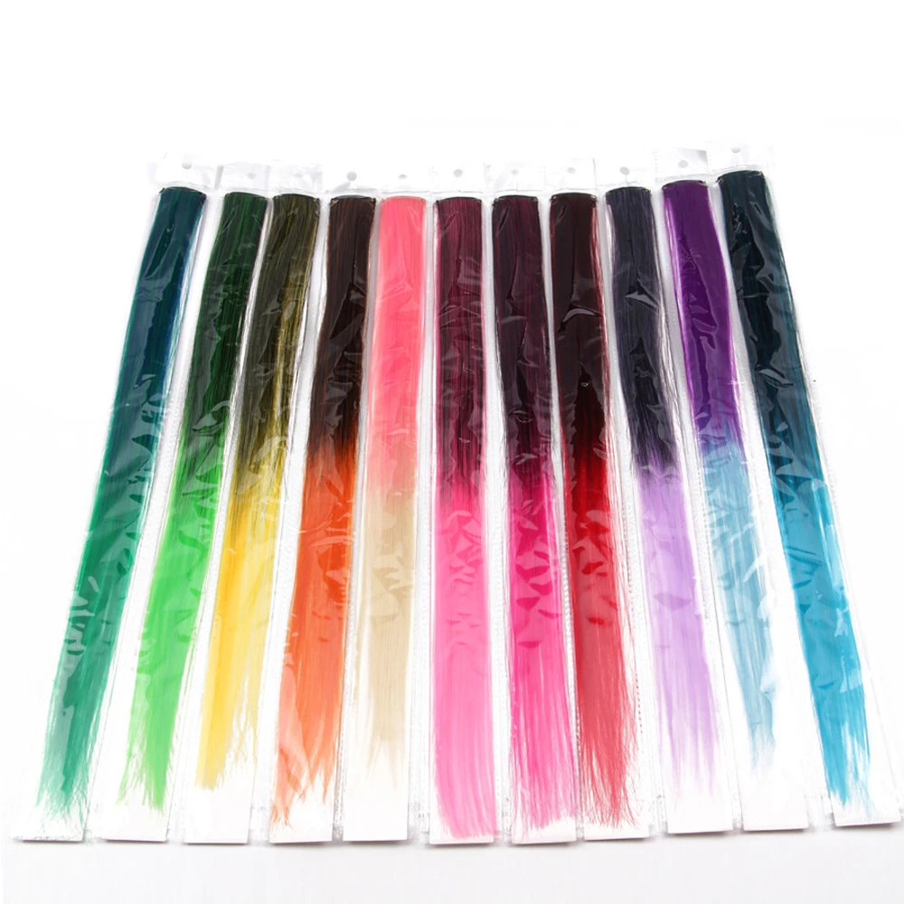 AliLeader Synthetic Colored Hair Extension With Clips