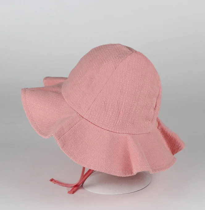 pure cotton sunbonnet baby hat summer along the hood male fisherman baby Bucket hat