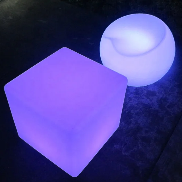 RGB Plastic Bar Storage Home Goods LED Lighting Up Cube Furniture