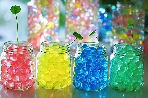 Growing Colorful Crystal Soil Aqua home decor Vase filler Water Gel Beads Ball for  Toy Gun p0lants